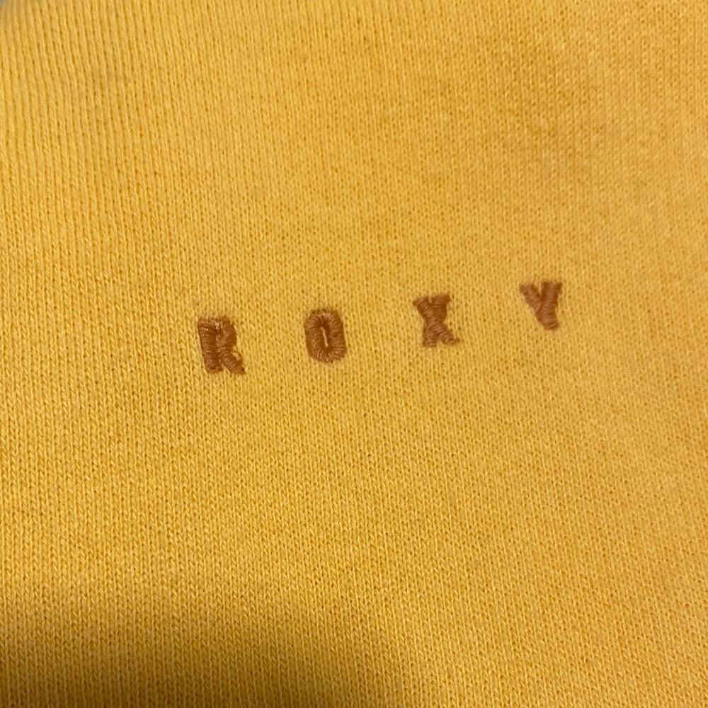 Roxy XL Tie Dye Yellow and Brown Hoodie Sweatshirt Pullover - Picture 6 of 8
